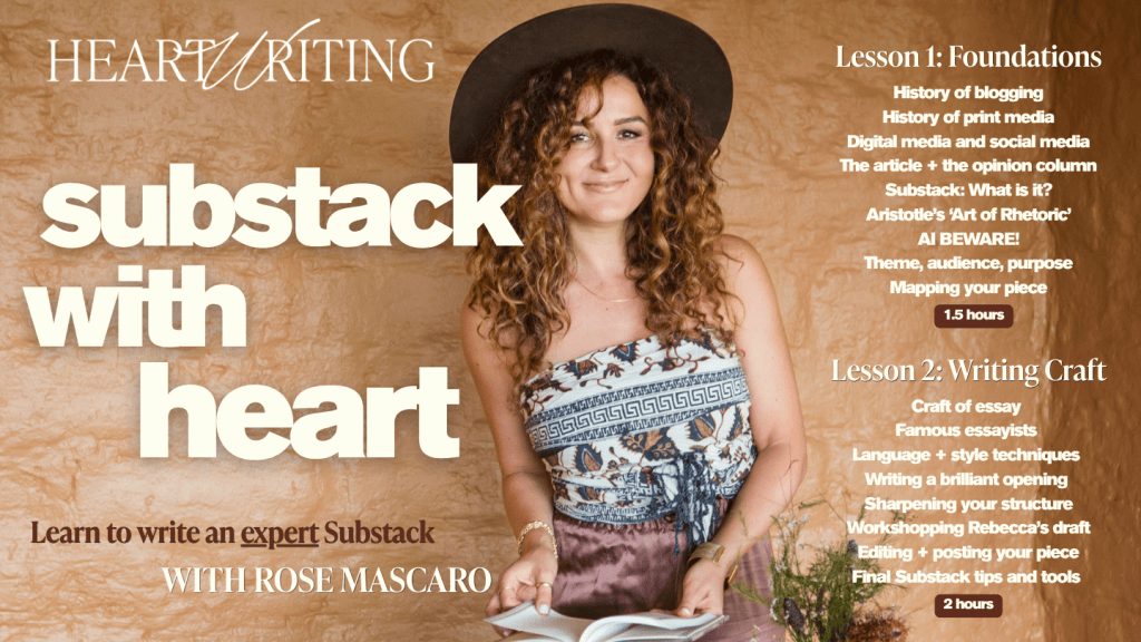 Substack with Heart Course Writing Workshop